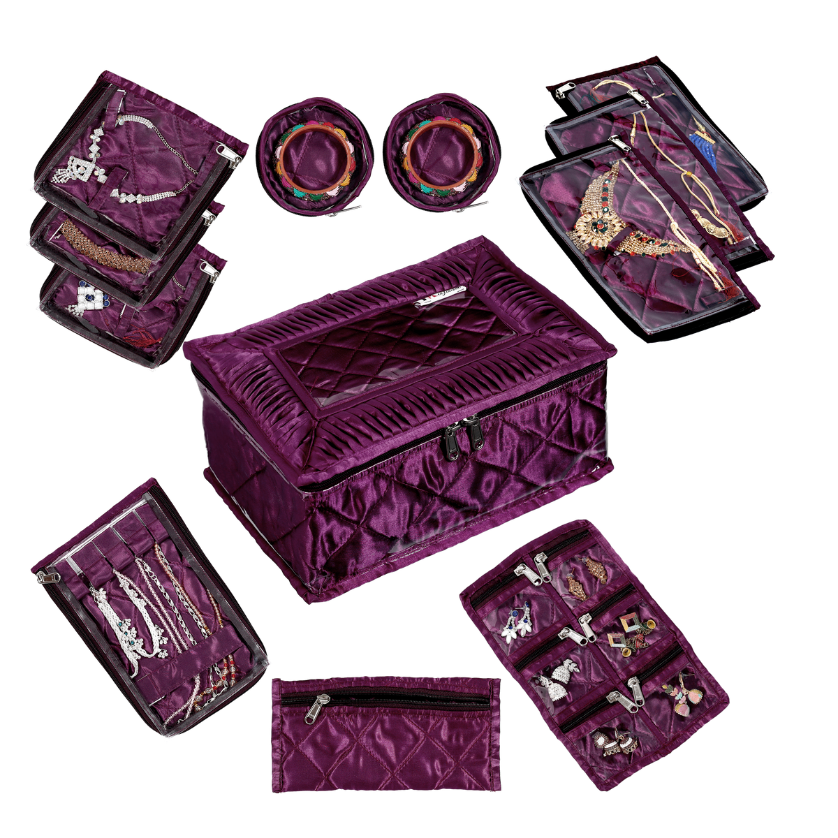 Mufasa 12 Pocket Jewellery Organiser Box | Handcrafted Jewellery Storage with Individual Pouches