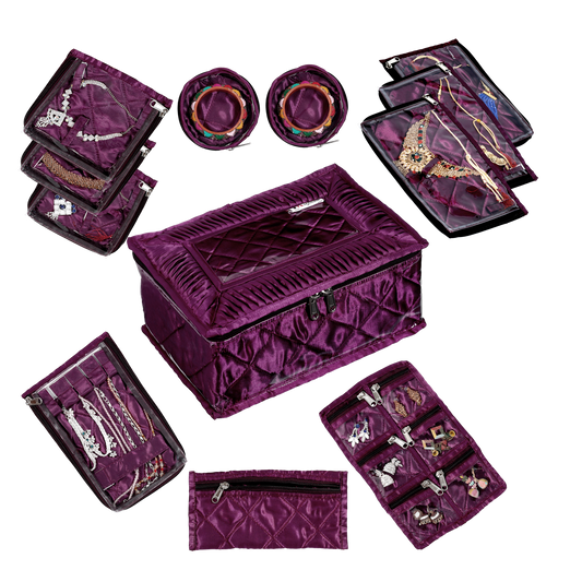 Mufasa 12 Pocket Jewellery Organiser Box | Handcrafted Jewellery Storage with Individual Pouches