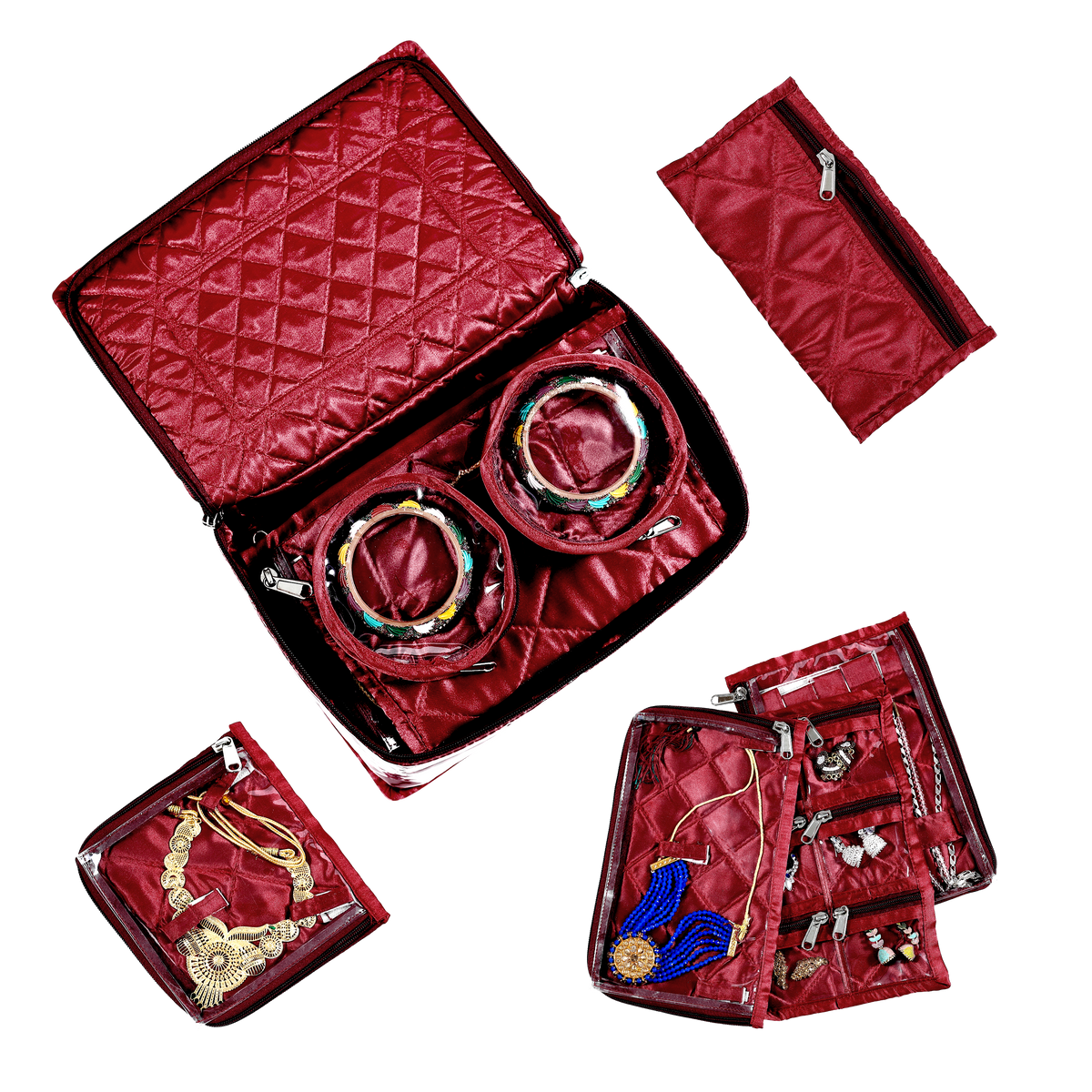 Mufasa 12 Pocket Jewellery Organiser Box | Handcrafted Jewellery Storage with Individual Pouches