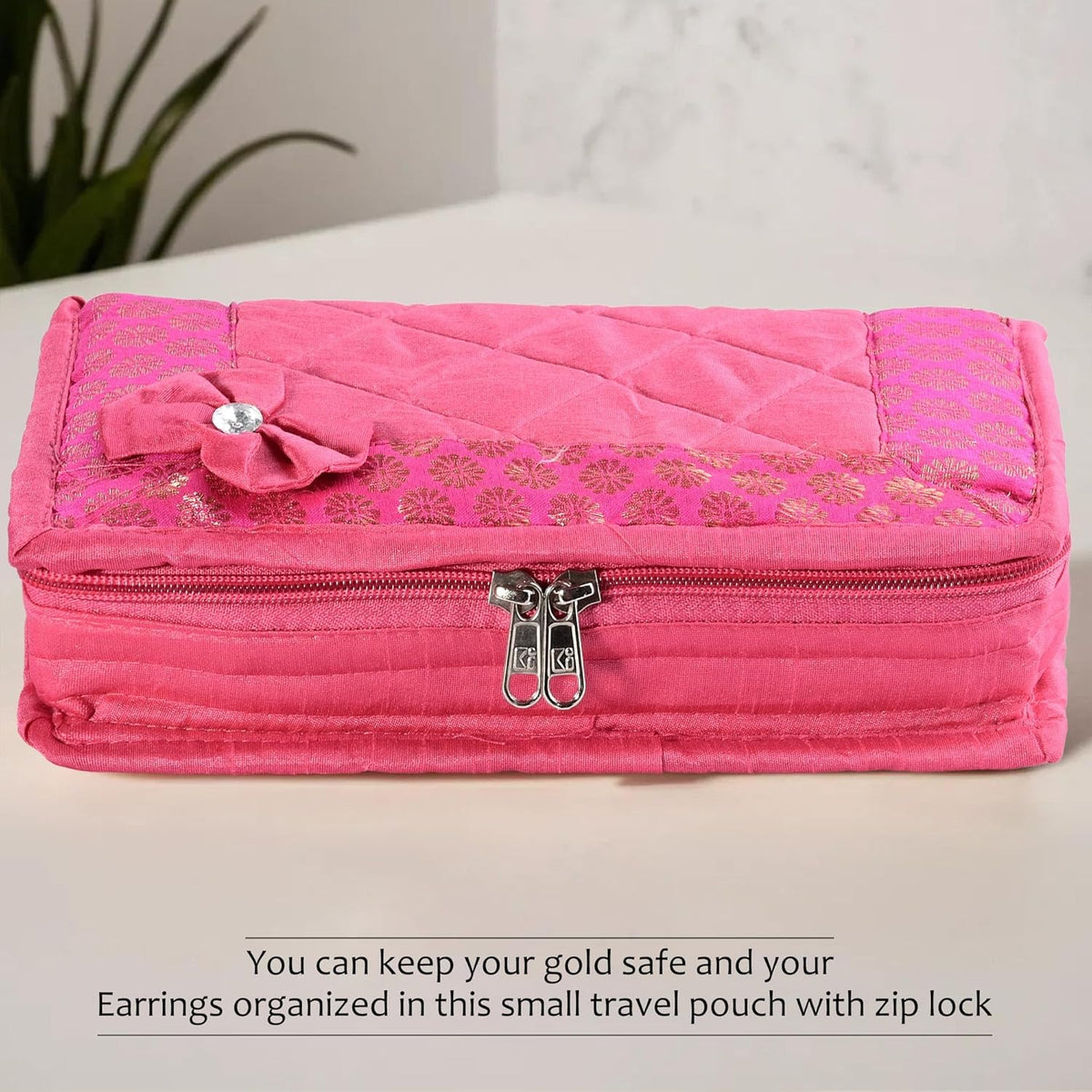 Mufasa Brocade 7 Pocket Medium Jewellery Kit | Handcrafted Jewellery Organiser