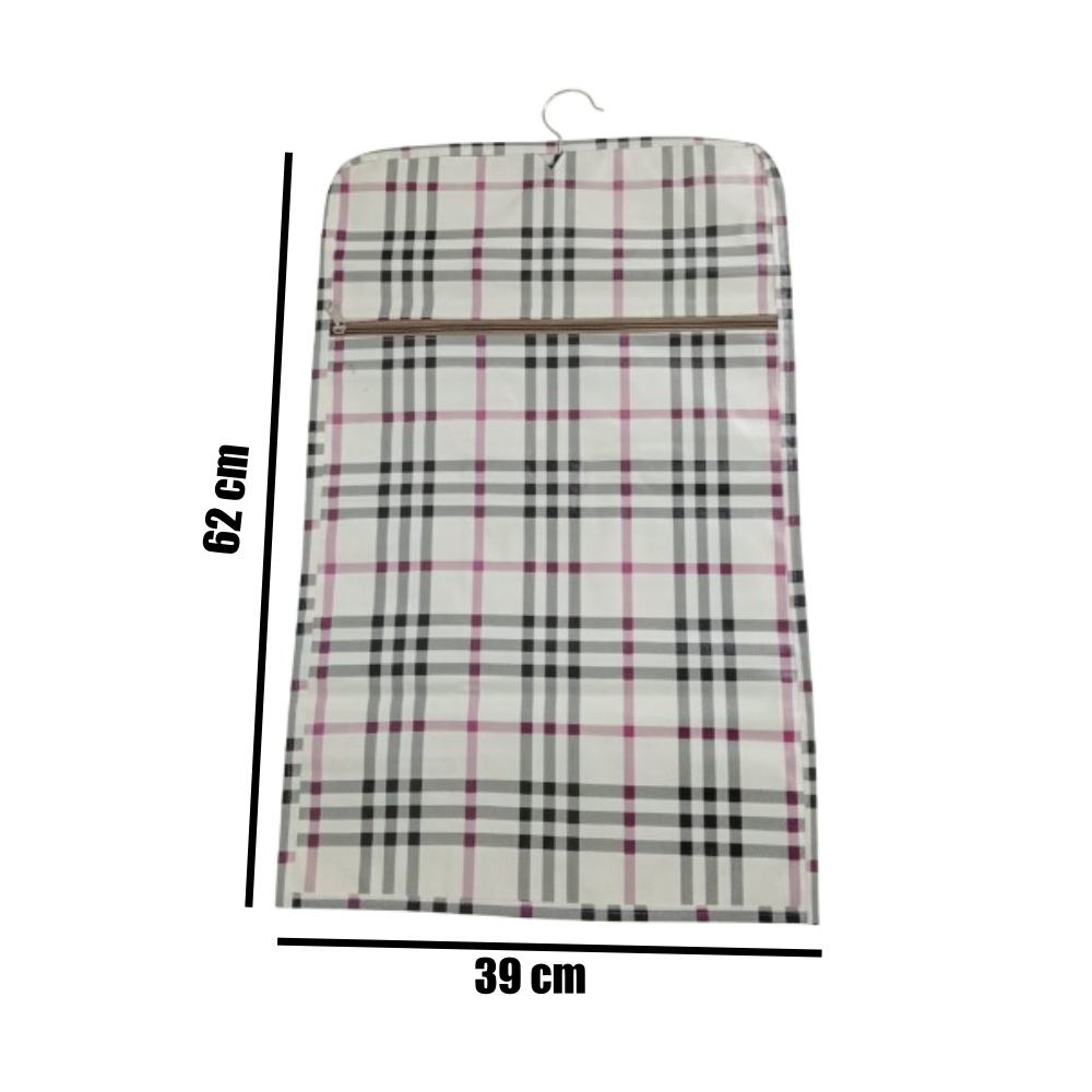 Multi-Utility Hanging Document Organizer Multi Pocket Holder for Passport, Aadhar Card, Voter ID, and Important Documents Stylish Checks Design for Space-Saving Storage