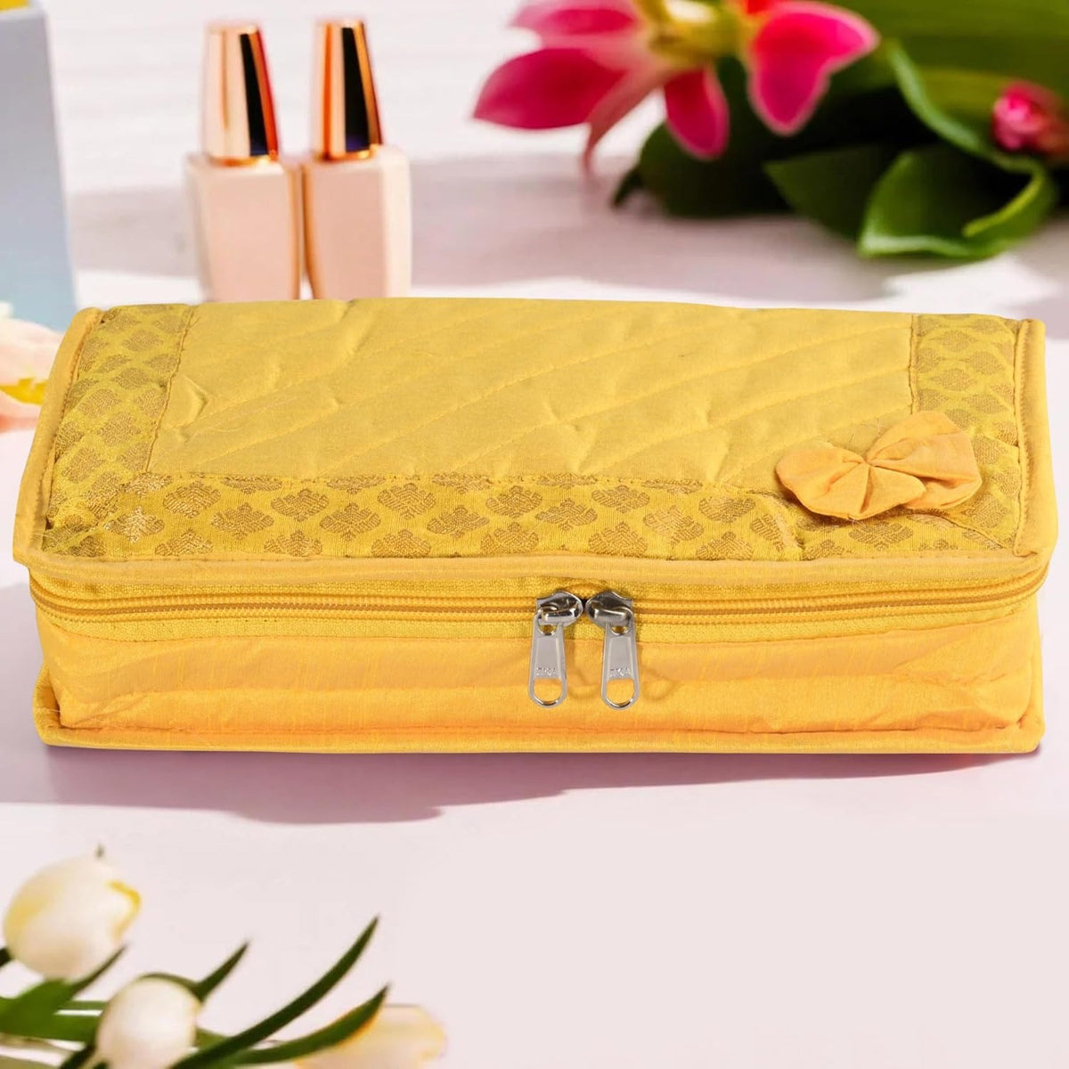 Mufasa Brocade 7 Pocket Medium Jewellery Kit | Handcrafted Jewellery Organiser