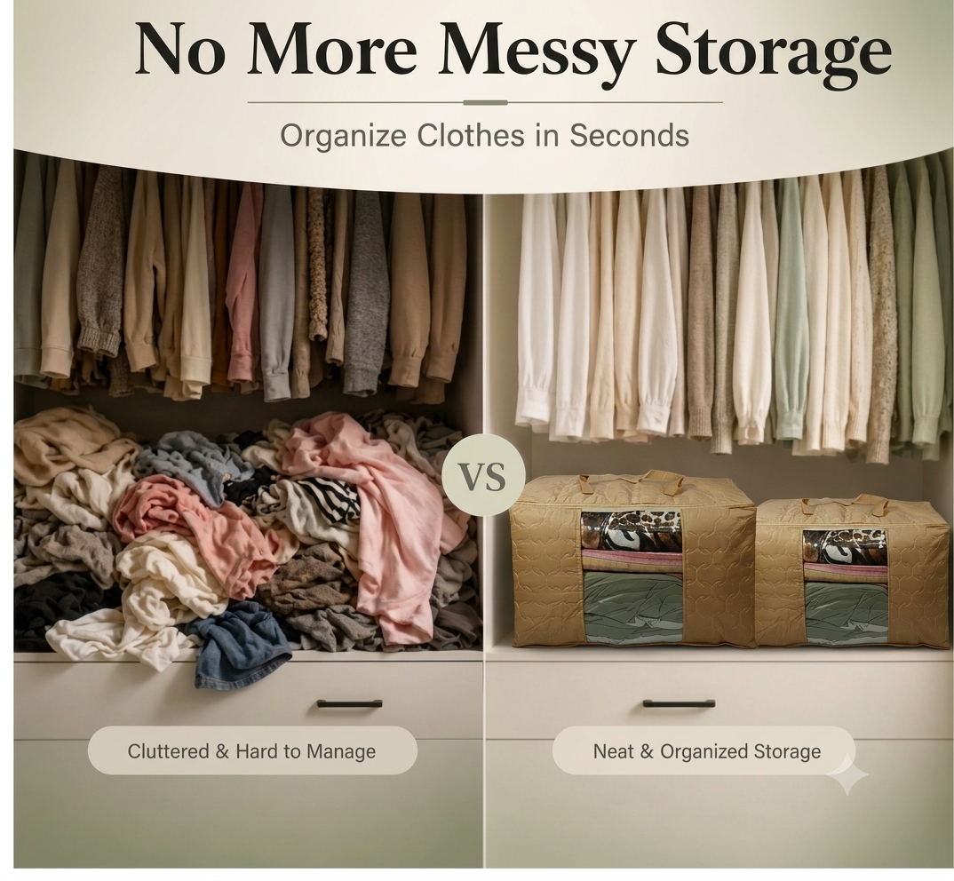 Mufasa 113L Blanket Storage Bag | Large Handcrafted Cover for Quilts, Razais & Comforters