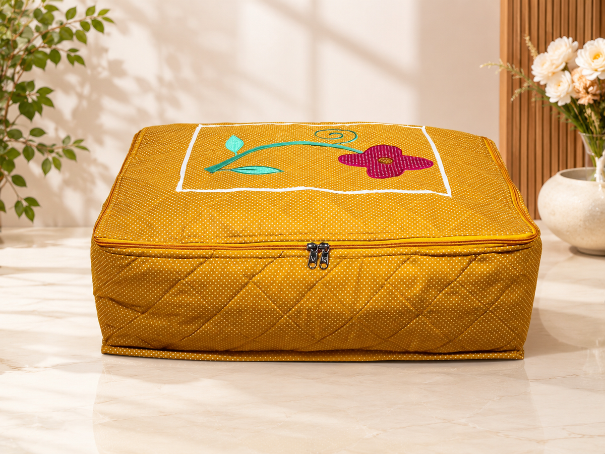 Mufasa 12 Flap Saree & Shawl Organiser with See-Through Windows | Wardrobe Saree Storage