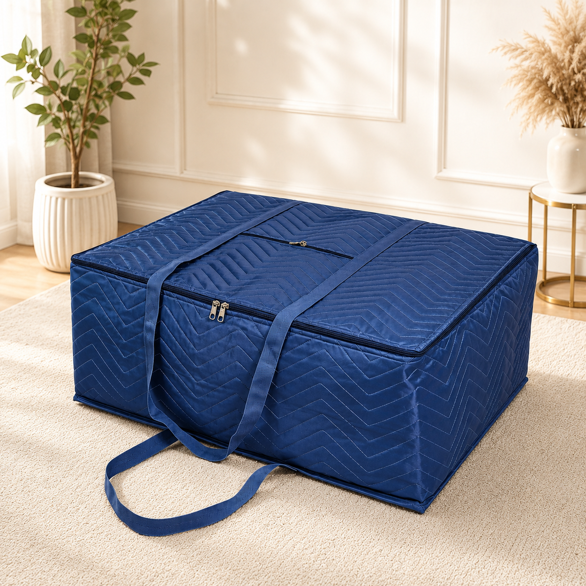 Mufasa 75L Zigzag Design Blanket Cover | Handcrafted Blanket Storage Bag