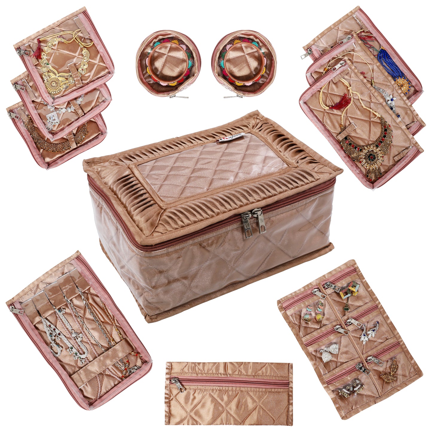 Jewellery Organiser with 16 Dedicated Pockets