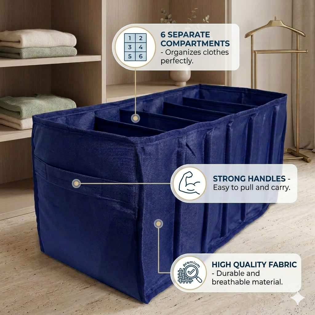 Mufasa Wardrobe Clothes Organizer,7 Grids , Washable Portable Closet Organizer Storage Boxes Foldable Closet Drawer Organizer for Underwear, Socks, Scarves, Leggings, Skirts, T-shirts , Jeans