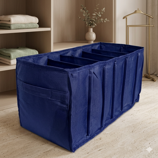 Jeans & Clothes Organizer for Wardrobe | Foldable 7-Grid Storage