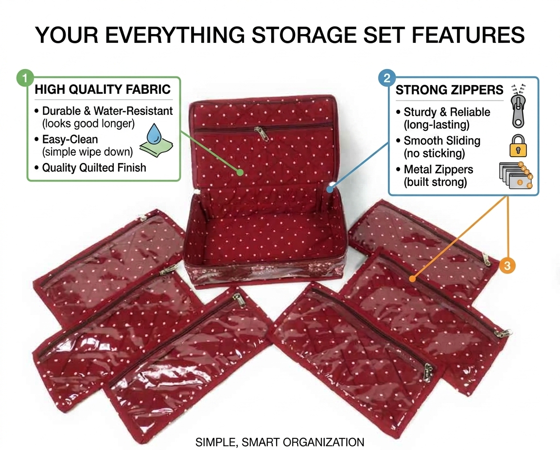 Jewellery Organiser with 7 Pockets